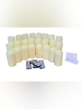 24 Pcs Water Resistant Remote Controlled LED Flameless Candles